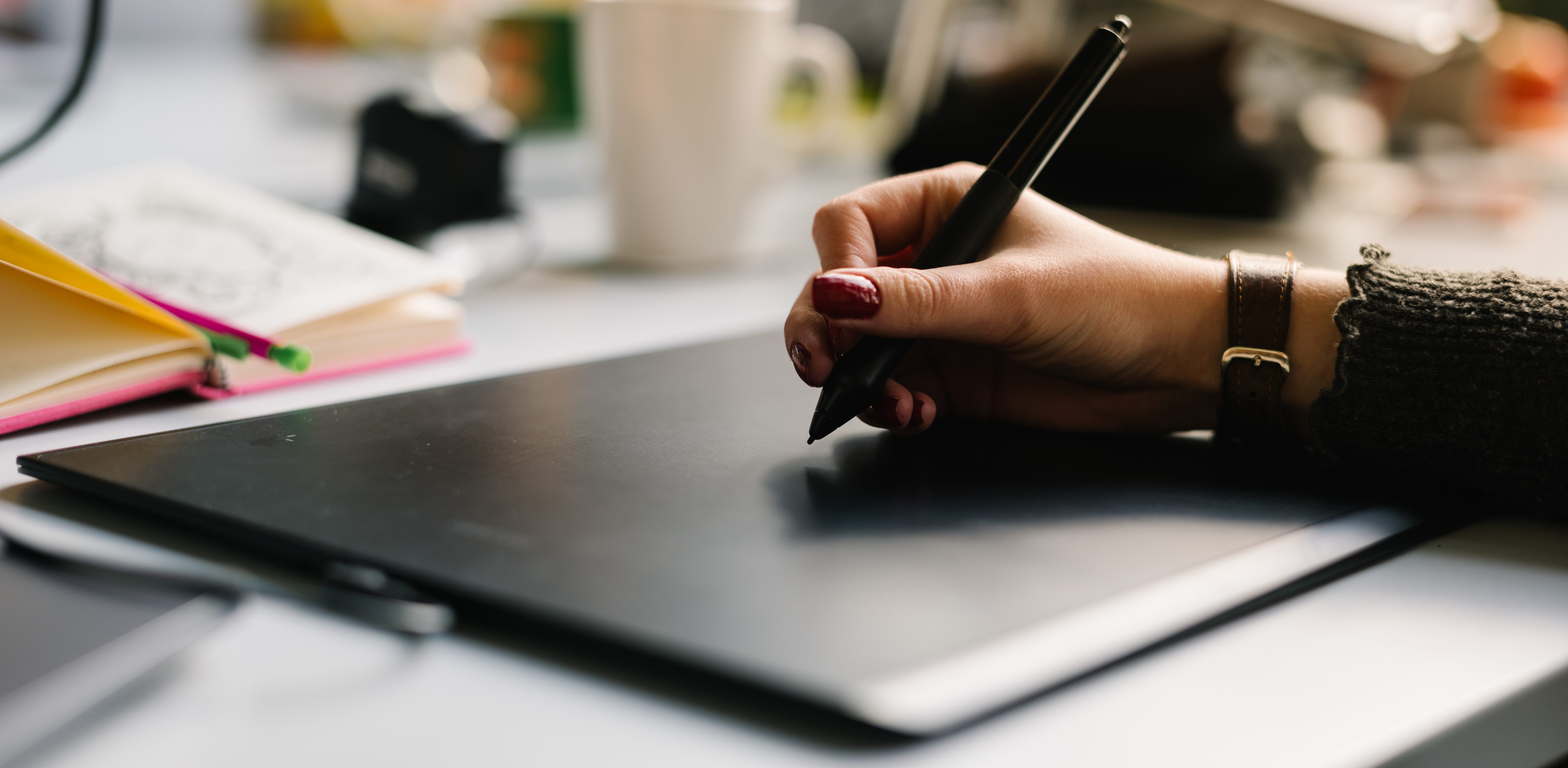 Image of someone using a graphics tablet